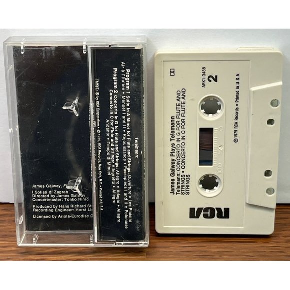 James Galway Plays Teleman Cassette Tape I Solisti Di Zagreb A Minor Flute 1979 - Picture 2 of 4